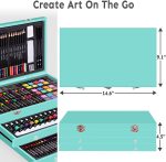 175 Piece Deluxe Art Set with 2 Drawing Pads, Acrylic Paints,Crayons,Colored Pencils,Paint Set in Wooden Case,Professional Art Kit,Art Supplies for Adults,Teens and Artist,Paint Supplies - Image 6
